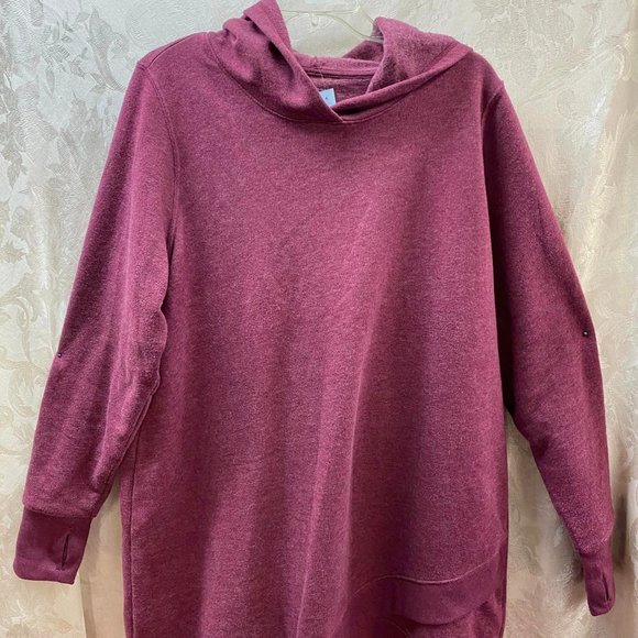 Size 1x Techgear Men's Burgandy Drytek hoodie - Picture 1 of 7